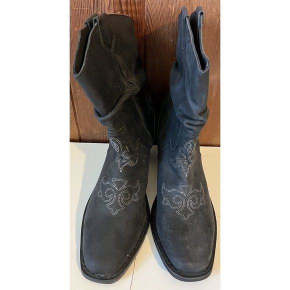 Sterling River Boots Shoes - Sterling River Leather Cowboy Boots Black Women Size 9.5 SFW4030